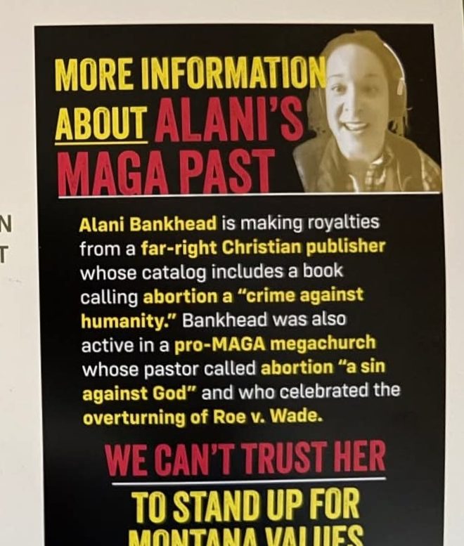 Independent PAC mailer with Planned Parenthood branding
